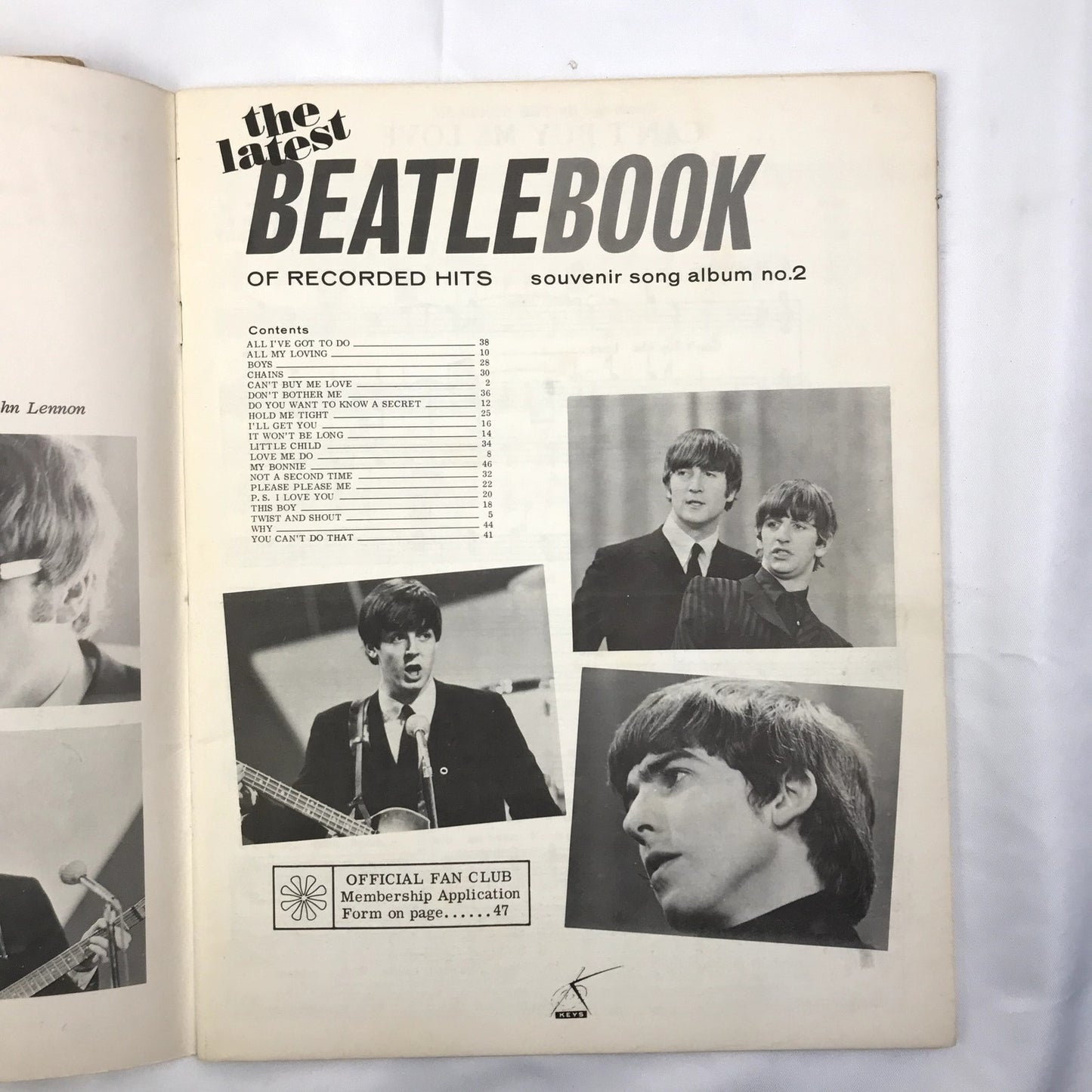 The Latest Beatle Souvenir Book & Beatles '65 Sheet Music Capitol Records