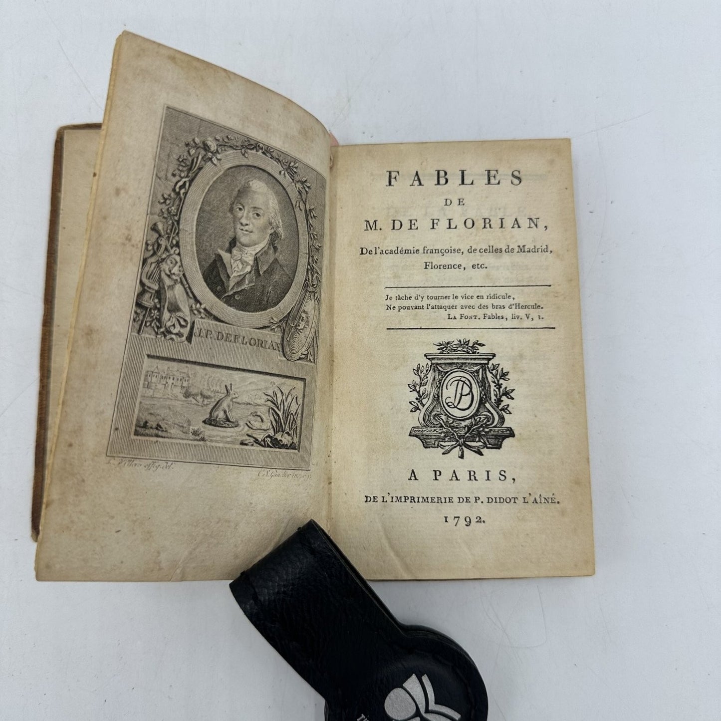 Fables de M. de Florian 1792 P. Didot l'Aîné French Illustrated Leather Binding