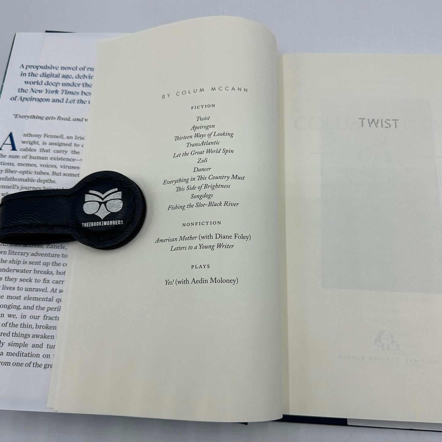 Twist Colum McCann SIGNED First Edition Literary Fiction Thriller Suspense Novel