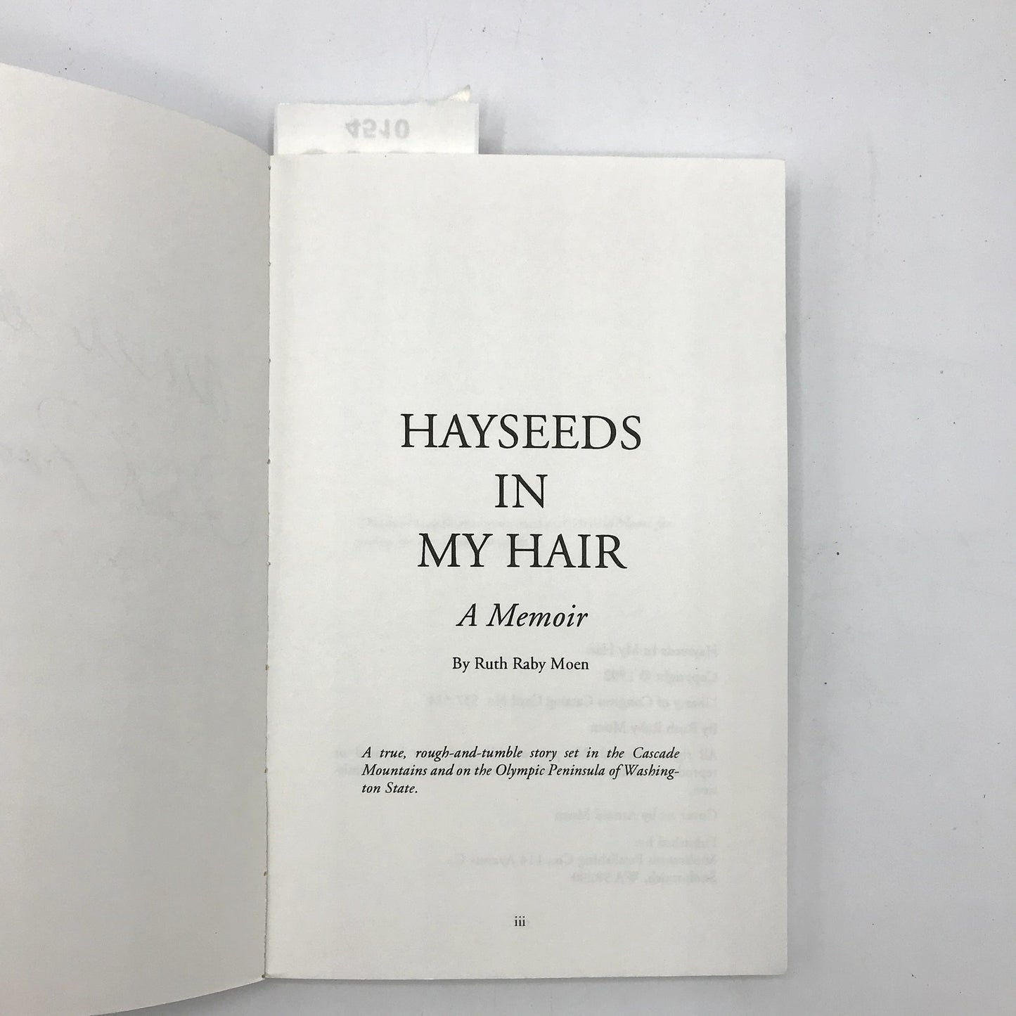 Hayseeds In My Hair: A Memoir Signed Paperback Autobiography Ruth Raby Moen 1992
