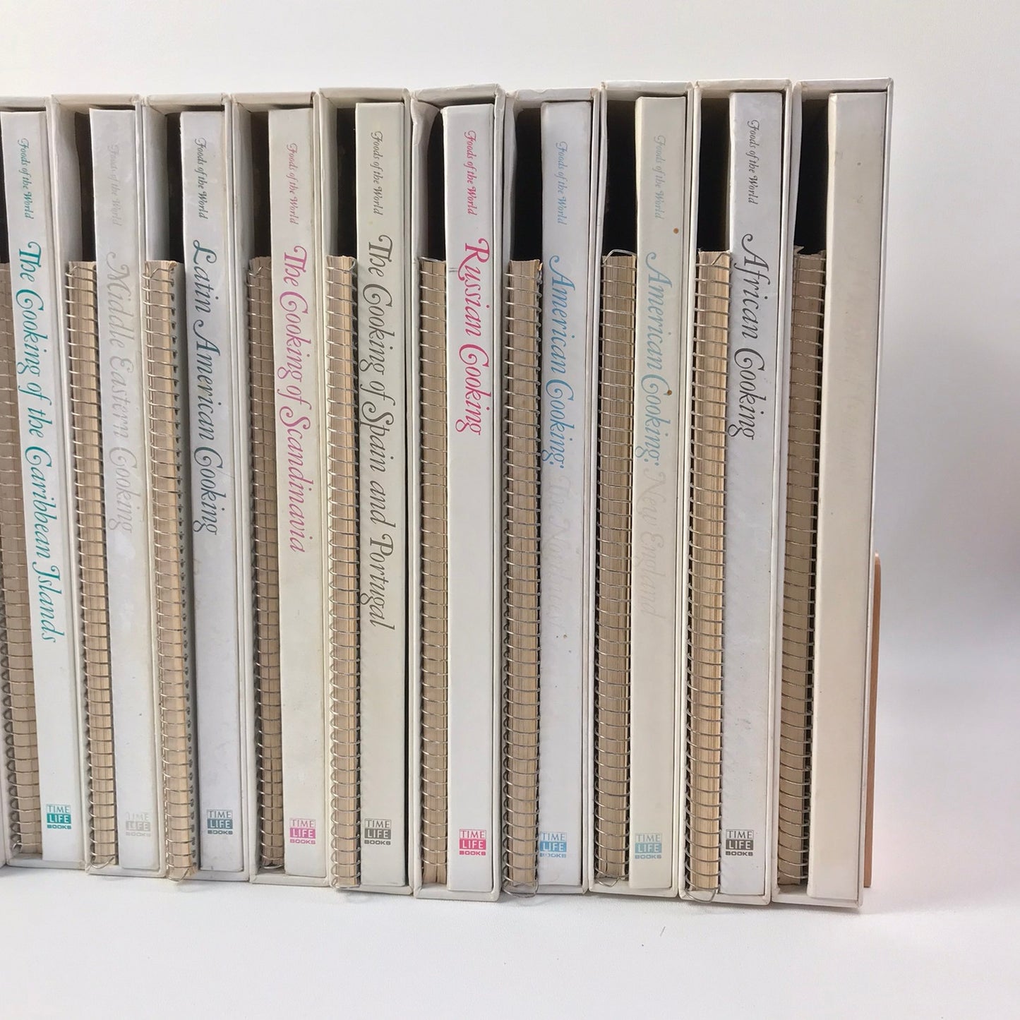 Foods of The World Cookbooks Set of 26 Spiral Bound Recipe Books in Slipcase