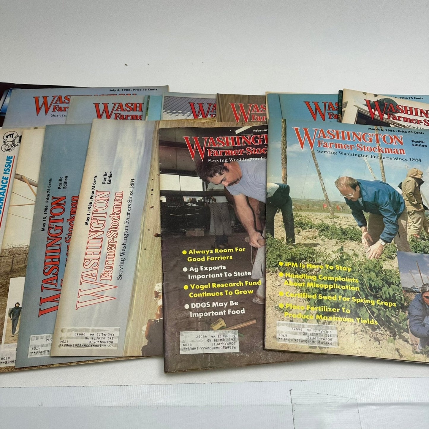 Washington Farmer-Stockman Magazine Lot 1980-1993 Pacific Edition Agriculture