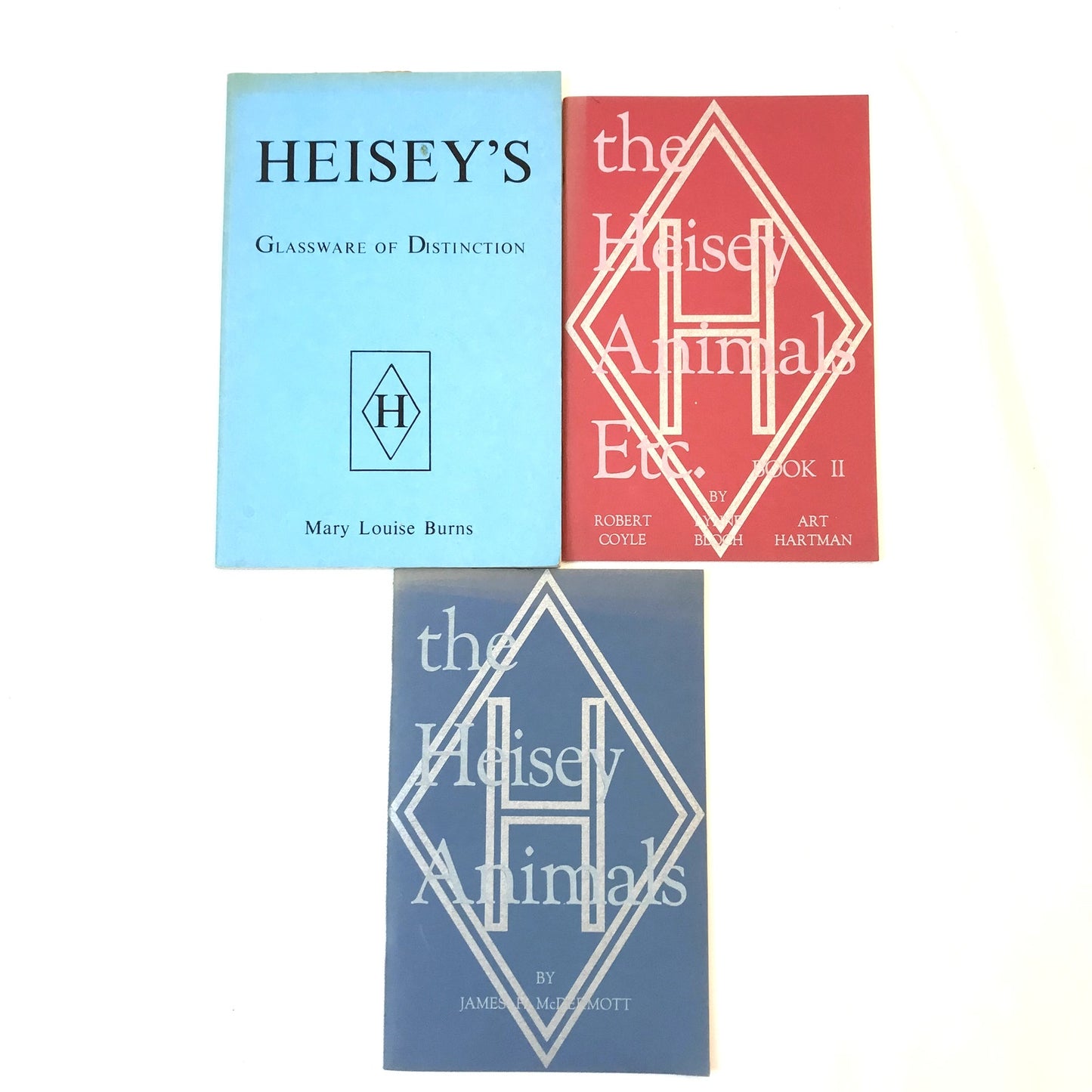 Heisey's Glassware of Distinction & Heisey Animals Books I & II 1970's Set of 3