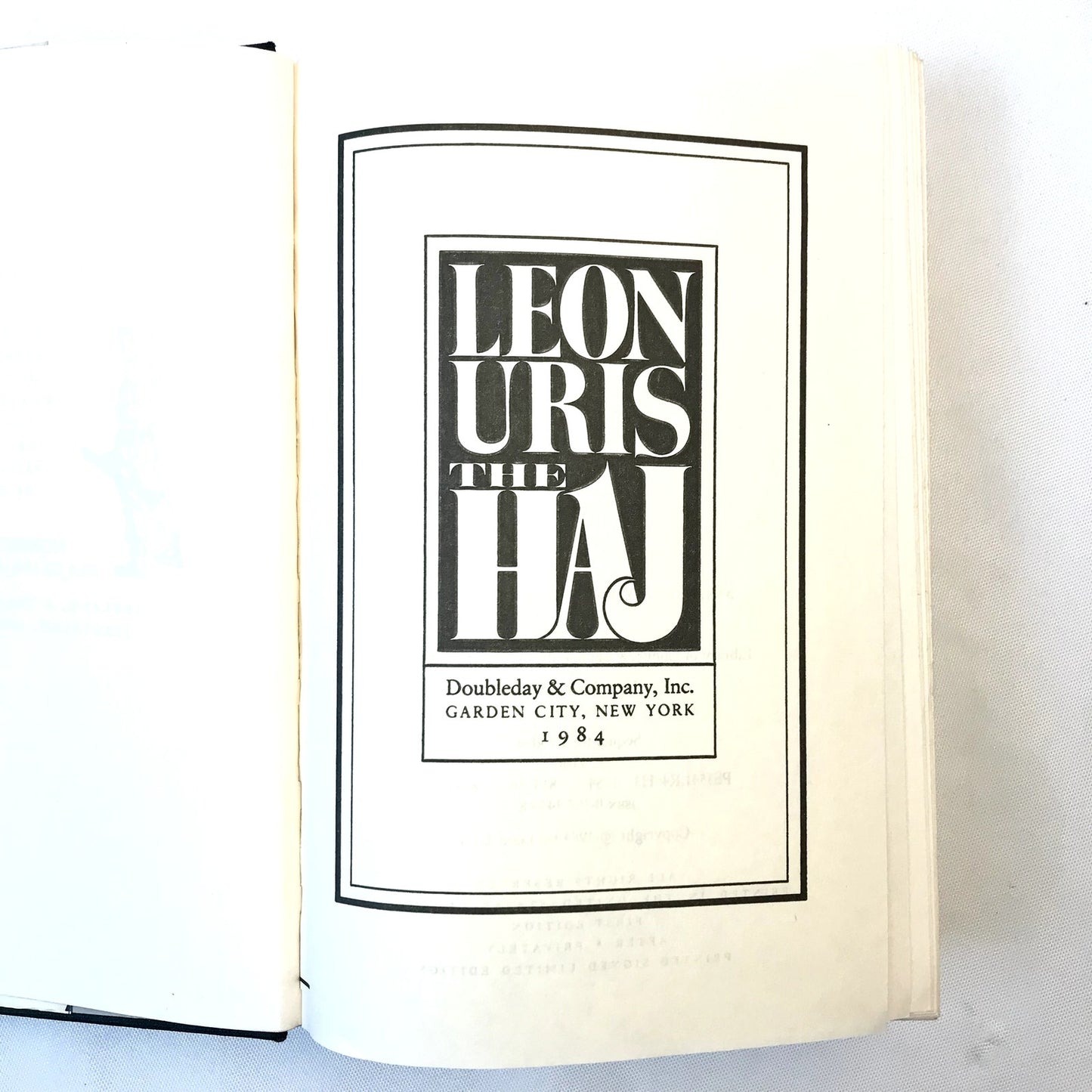 The Haj Leon Uris Middle East Isreal War Religion Thriller Historical Novel 1984