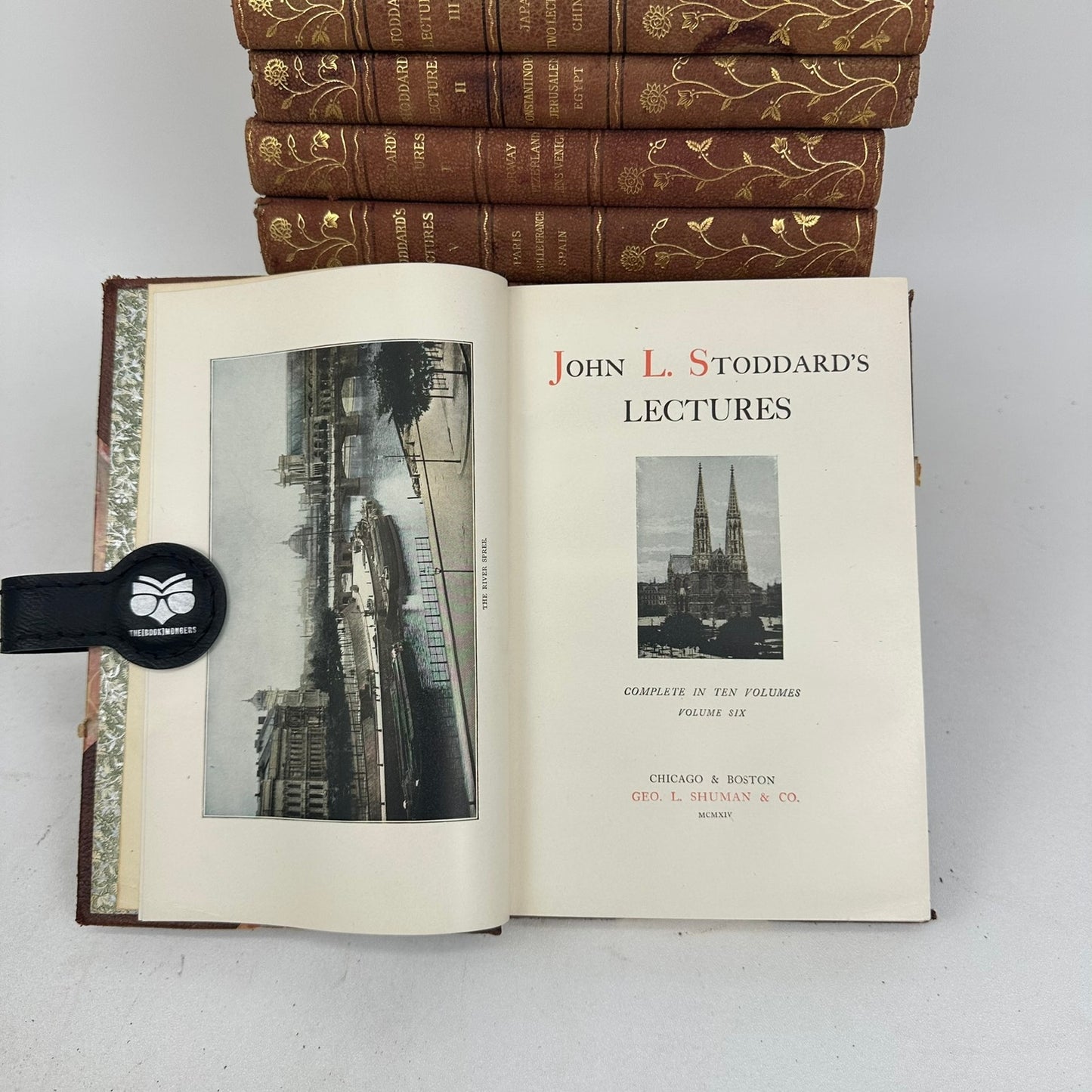 John L Stoddards Lectures 14 Volume Set World History Travel Leather Bound 1897