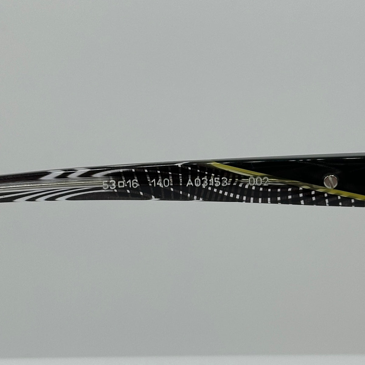 Alain Mikli A03153 002 Black Crystal Yellow Noir Womens Eyeglass Frame 53-16-140