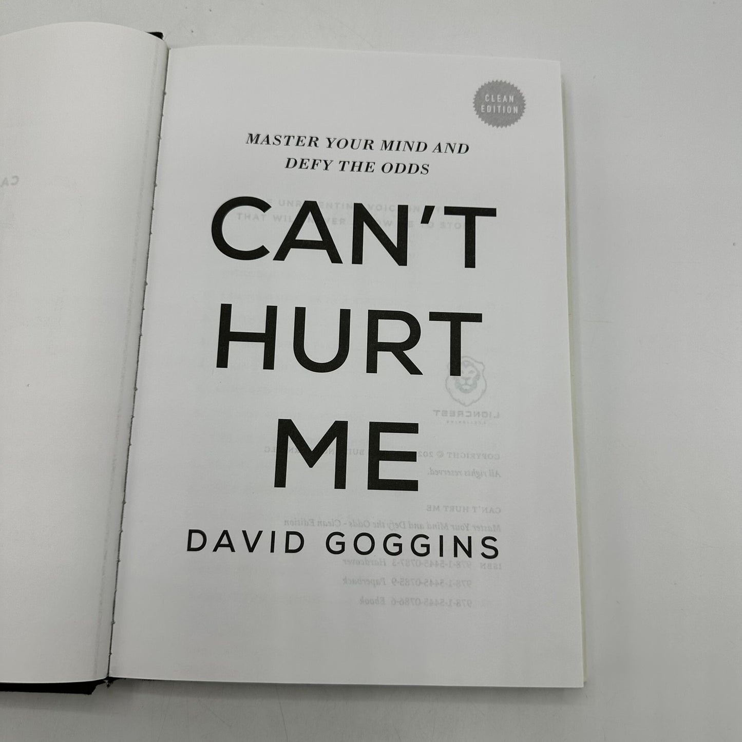 Cant Hurt Me Master Your Mind and Defy Odds David Goggins Clean Edition Memoir