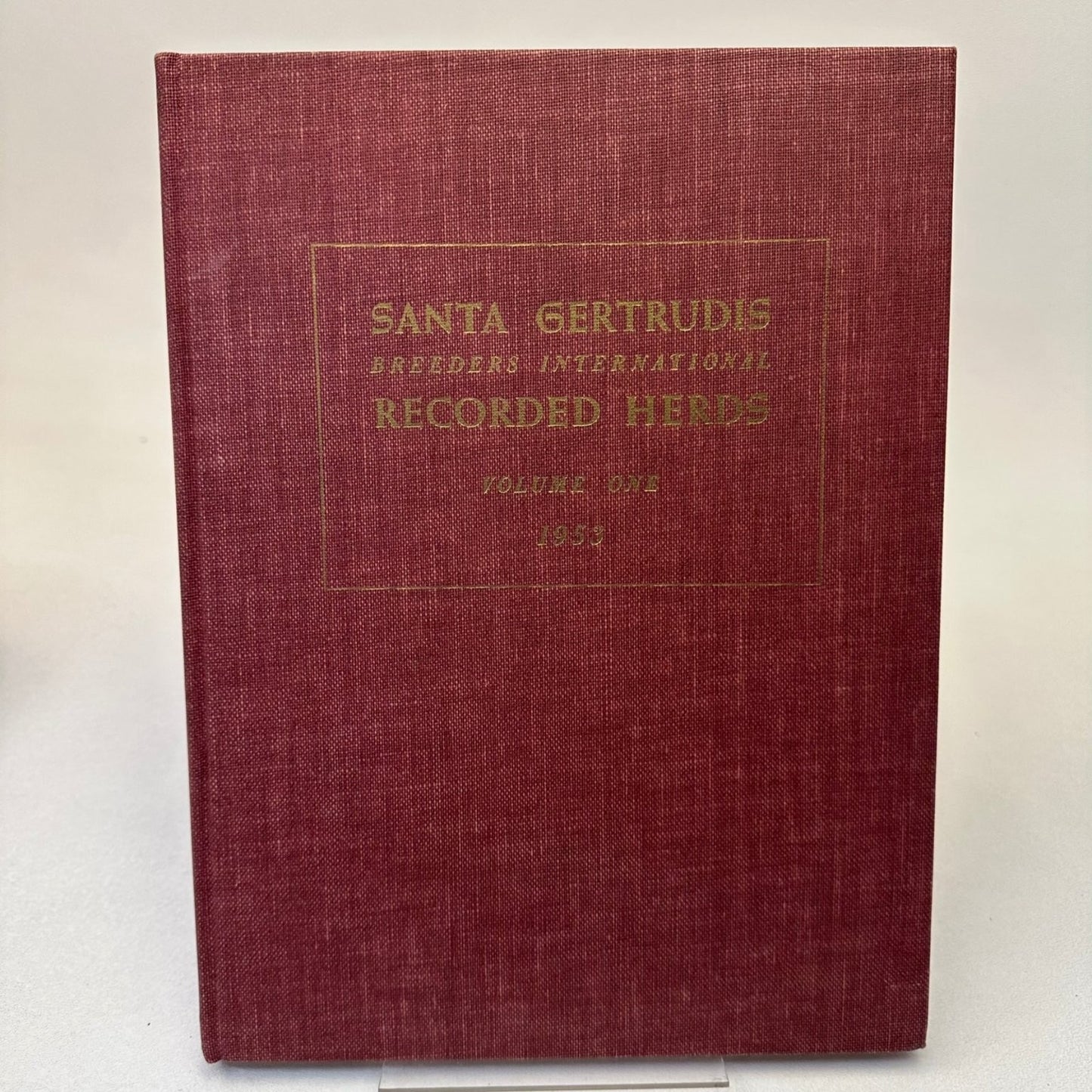 Santa Gertrudis Recorded Herds Vol 1 & 2 1953 1959 Cattle Breeding History