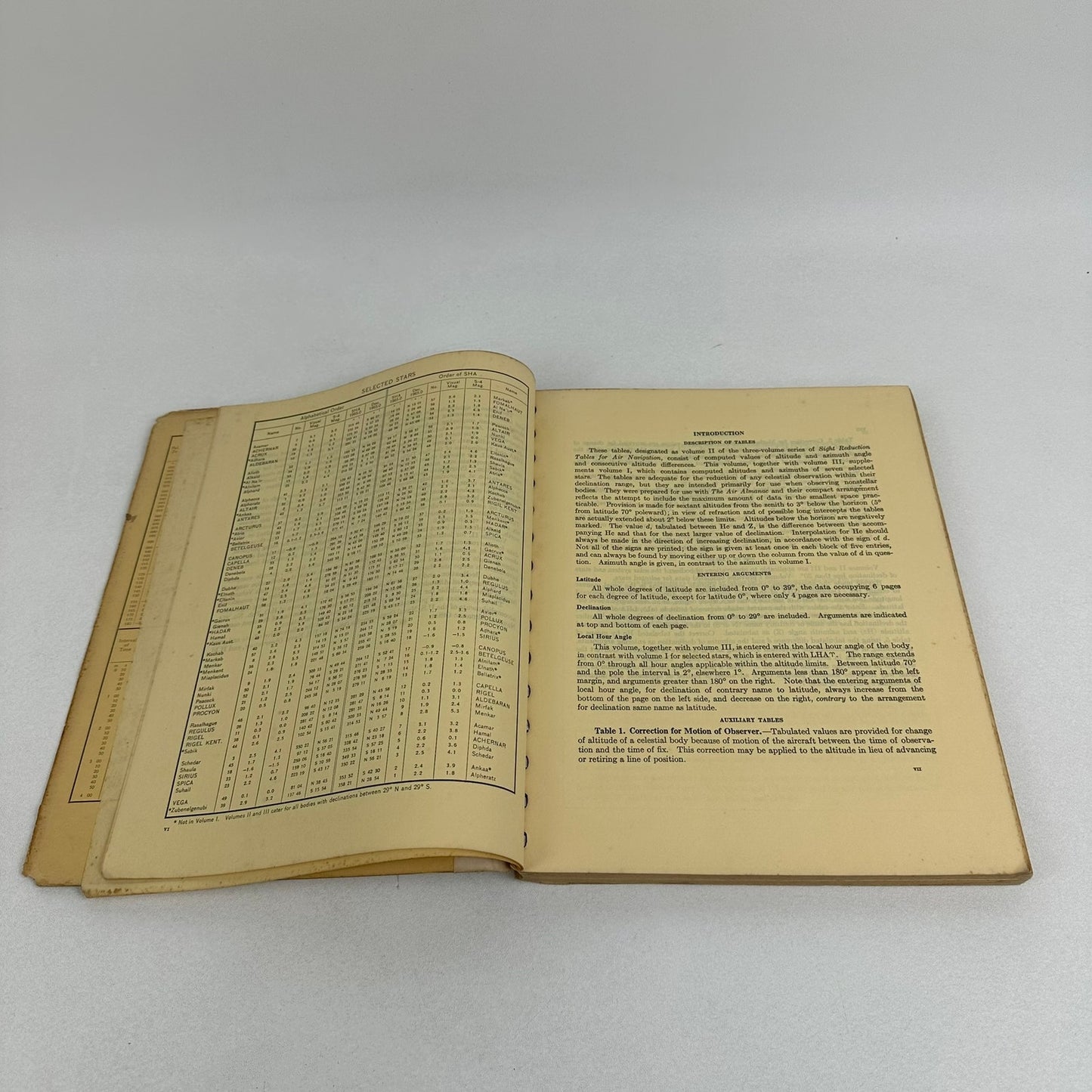 Sight Reduction Tables for Air Navigation Vol 2 Technical Manual 1963 Reprint