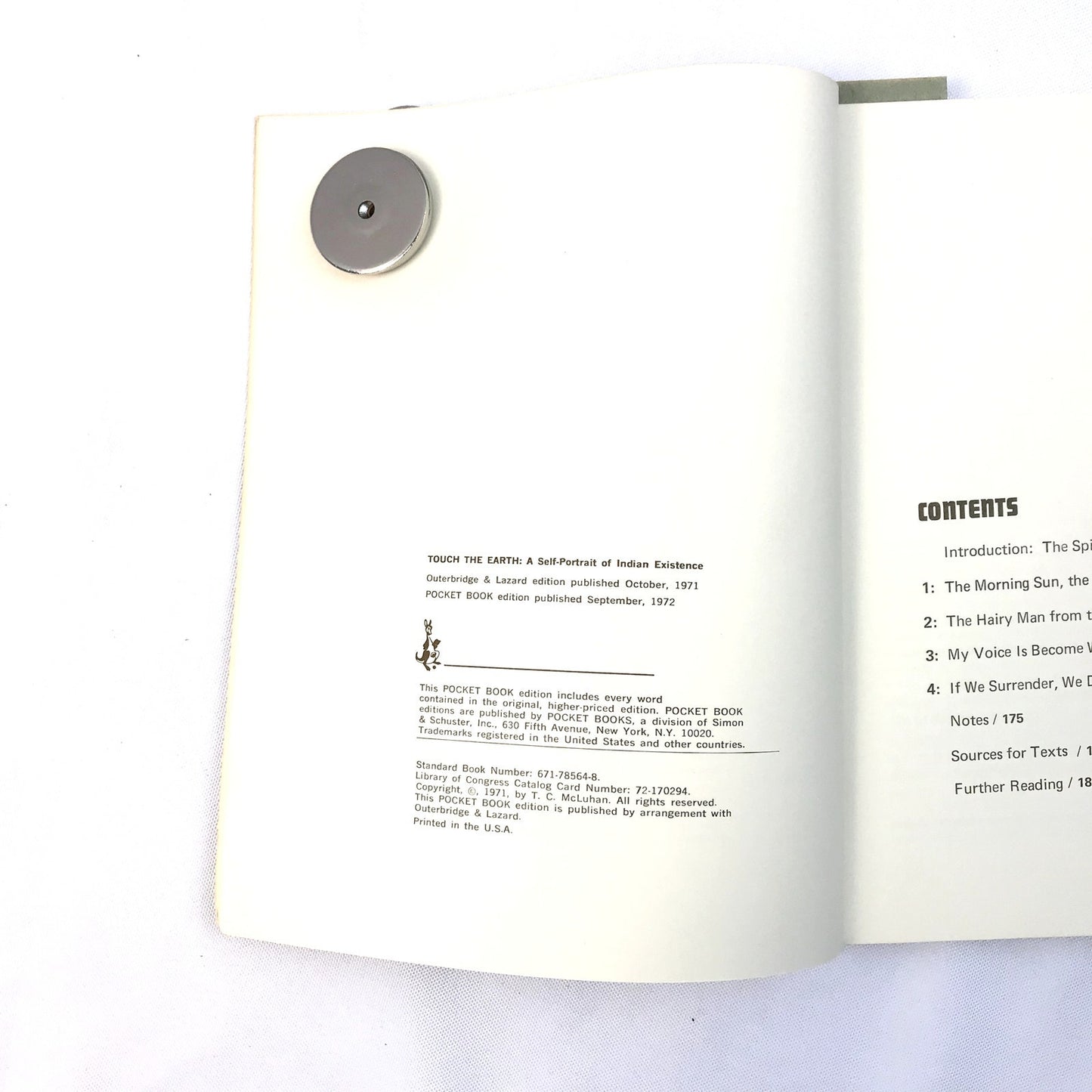 Touch the Earth A Self Portrait of Indian Existence TC McLuhan History Biography