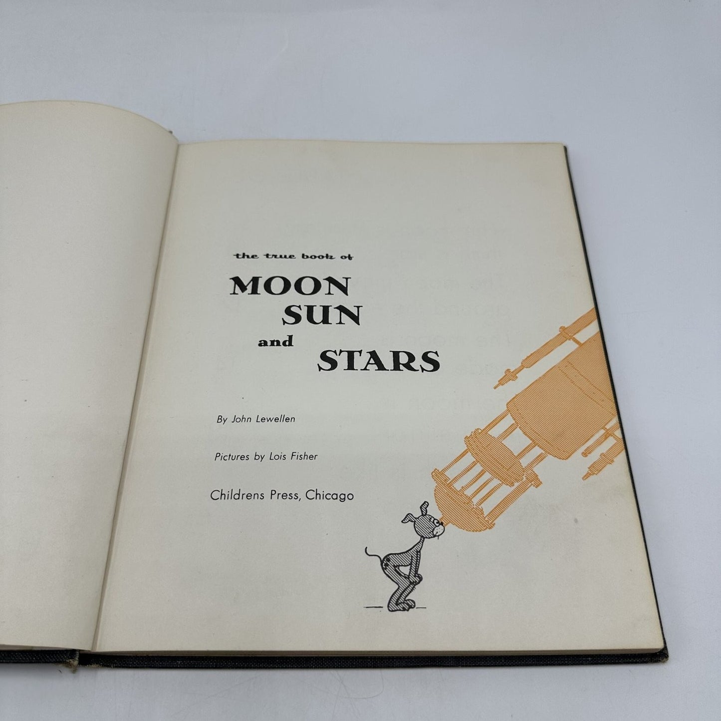 True Book of Moon Sun Stars Lewellen 1954 Childrens Press Astronomy Science HC