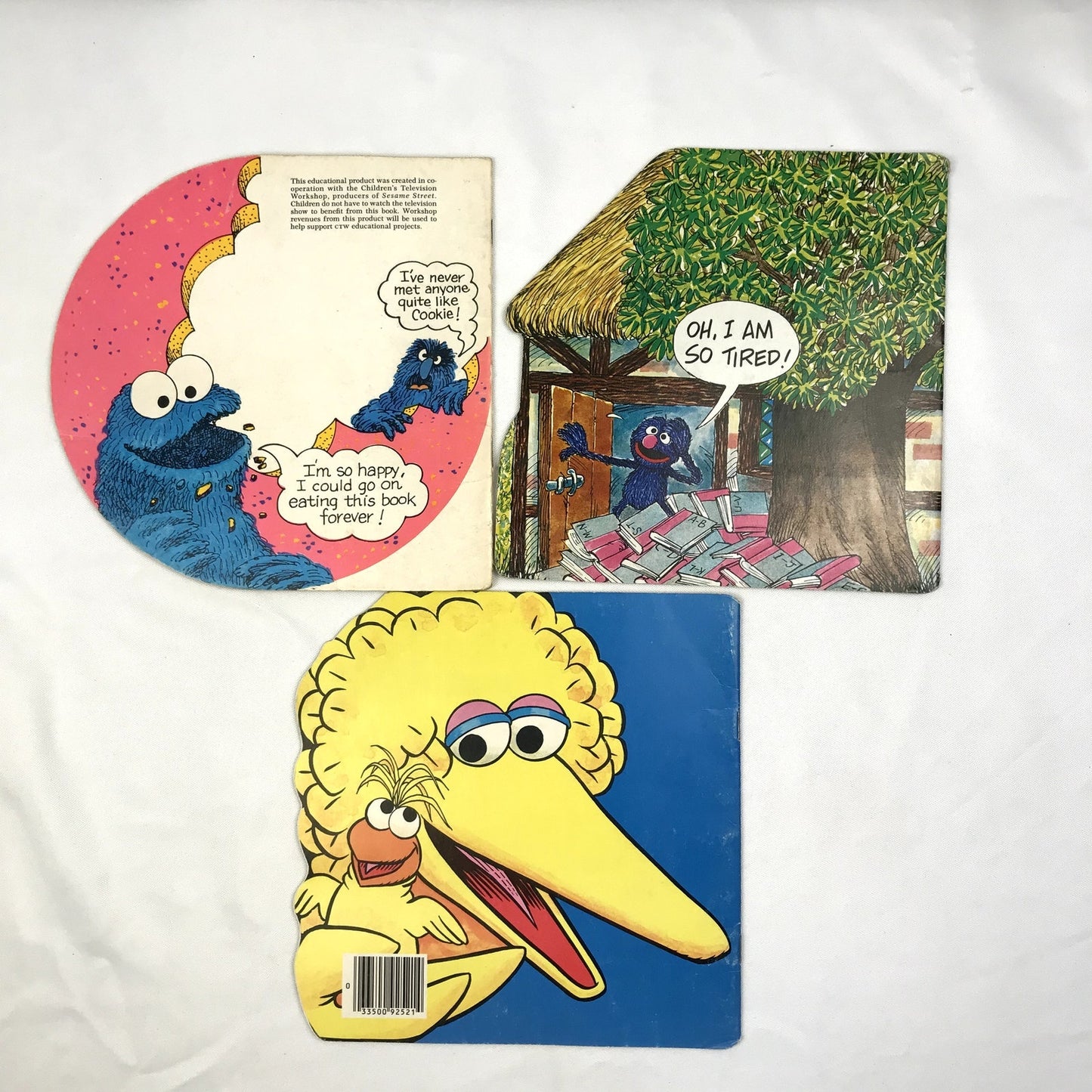 Sesame Street Golden Shape Lot of 3 Vintage Illustrated Children's Books 1970s