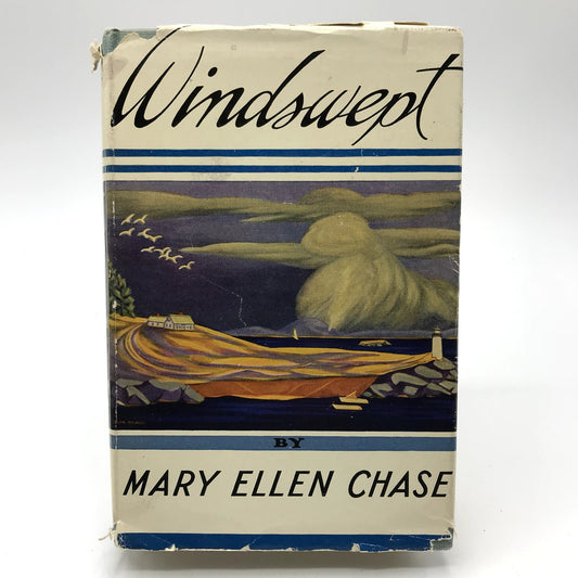 Windswept Signed Hardcover Book Historical Novel by Mary Ellen Chase 1954