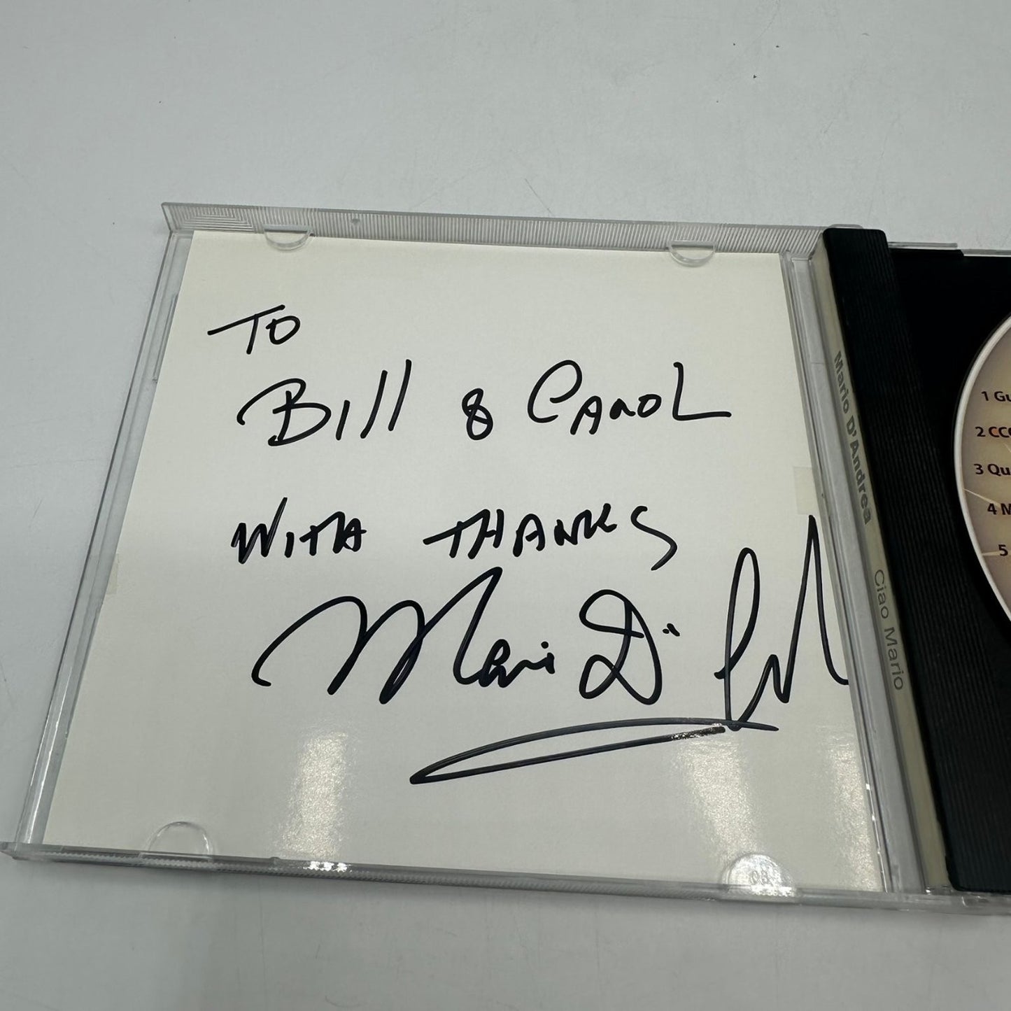 Mario D'Andrea – Ciao Mario CD 2000 Autographed Italian Instrumental Guitar