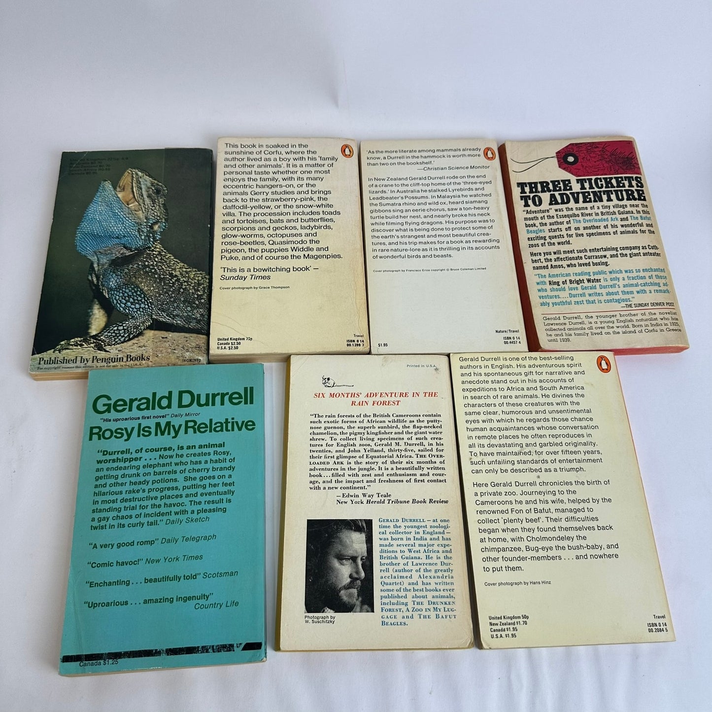 Gerald Durrell Lawrence Durrell Lot of 18 Animals Biography Nature Conservation