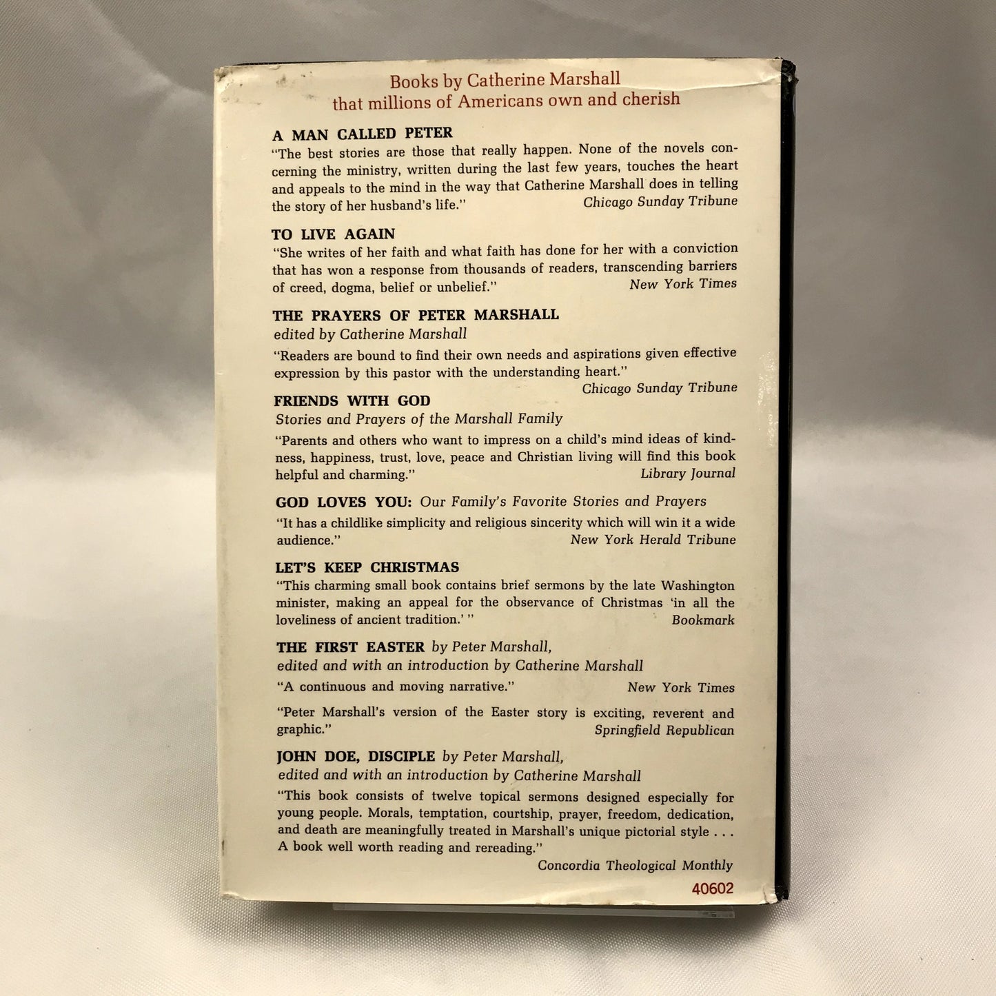 Beyond Our Selves Hardcover Book by Catherine Marshall 1961 17th Printing