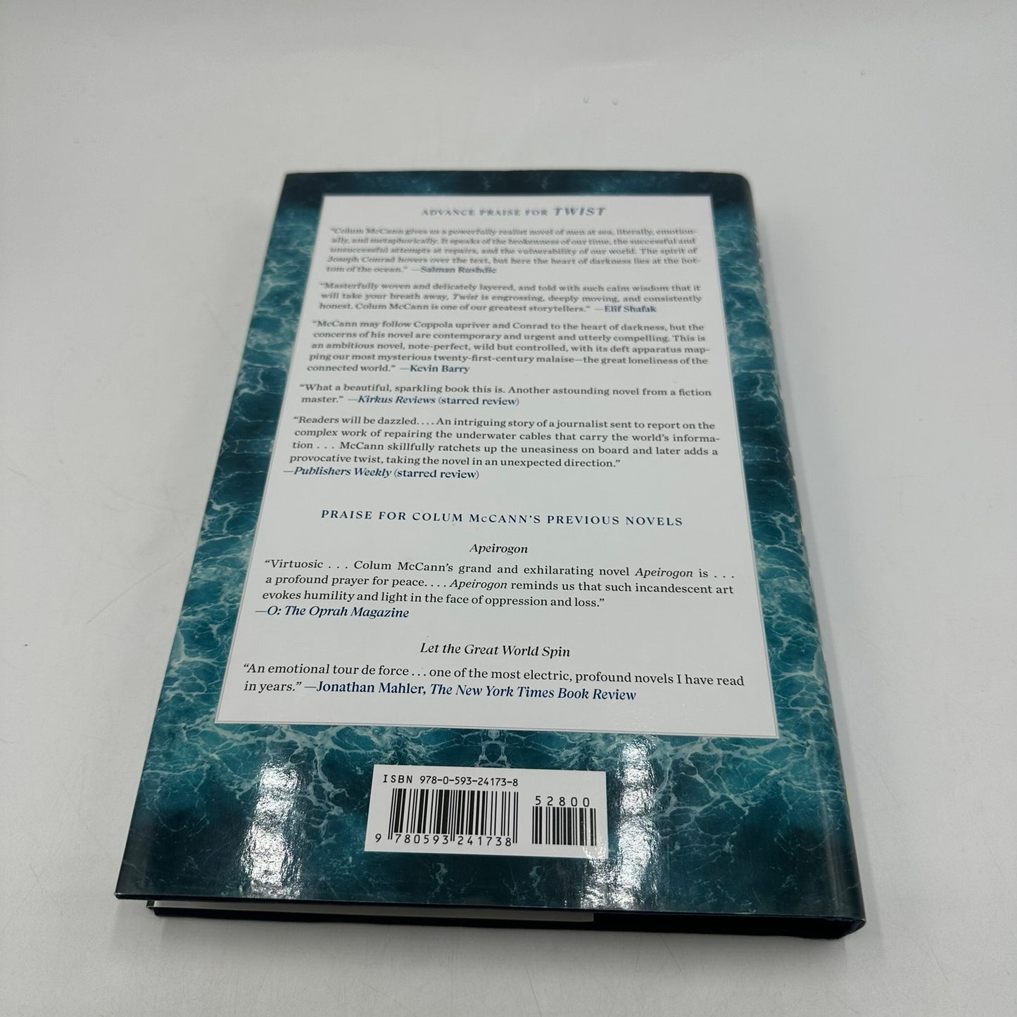 Twist Colum McCann SIGNED First Edition Literary Fiction Thriller Suspense Novel