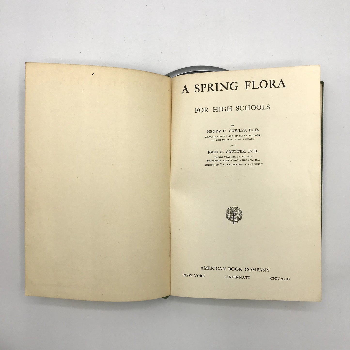 A Spring Flora For High Schools Illustrated Hardcover Book by Cowles & Coulter