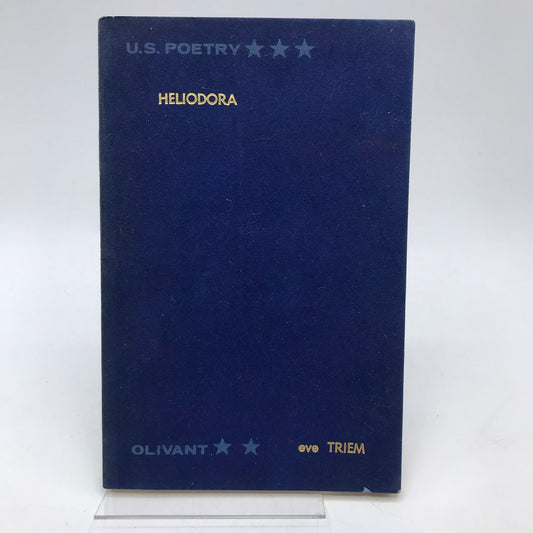 Heliodora Eve Triem Velvet Cover Signed U.S. Poet Chapbook #7 Olivant Press 1967