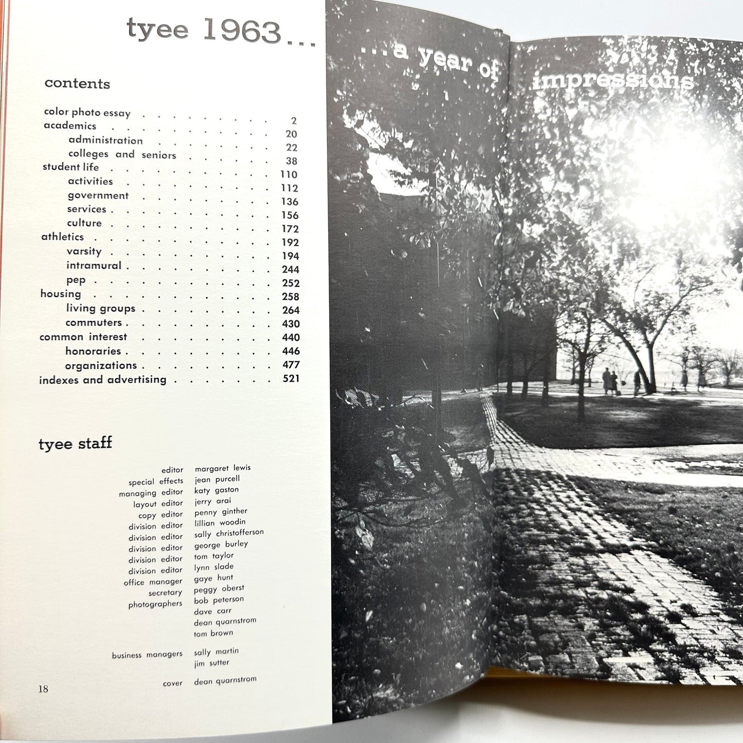 Vintage University of Washington Tyee Volume 64 Hardcover Yearbook (1963)