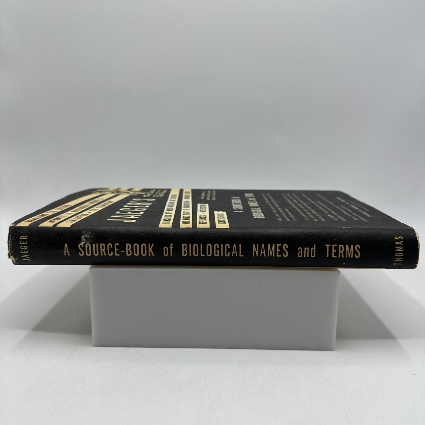Jaeger's A Source-Book of Biological Names & Terms 1972 3rd Ed 5th Ptg Biology