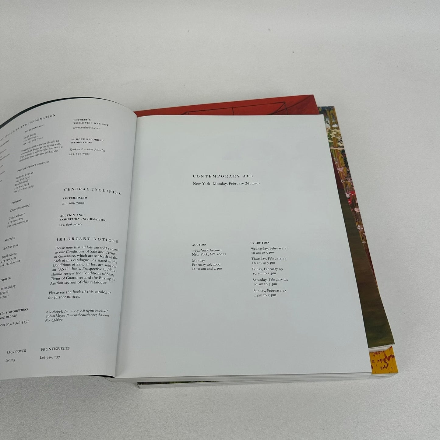 Sothebys Contemporary Art Auction Catalogs Lot of 3 Modern Exhibition Guide 2007