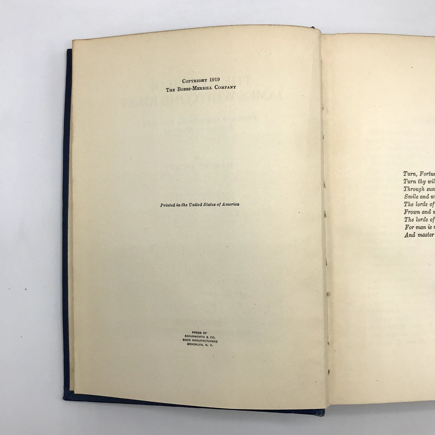 The Youth of James Whitcomb Riley Illustrated Hardcover by Marcus Dickey 1919