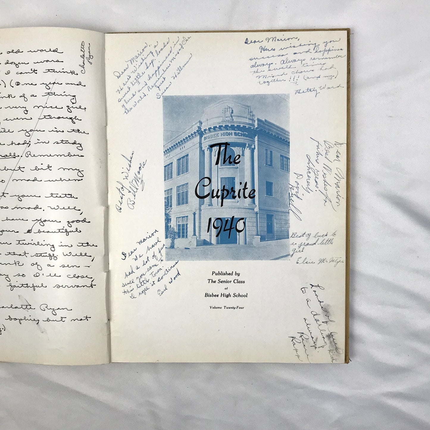 Bisbee High School Yearbook Arizona 1940 The Cuprite Hardcover Illustrated Book