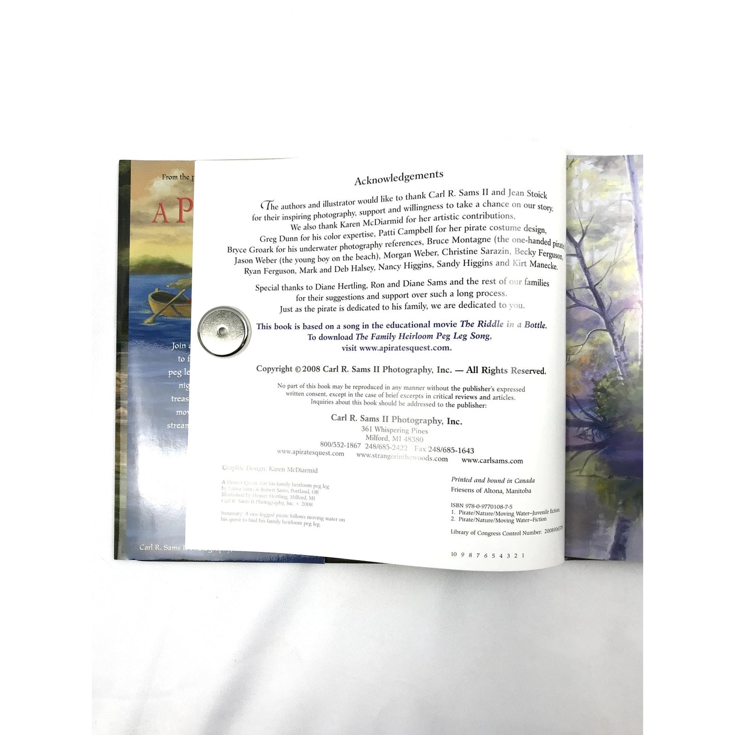 A Pirates Quest for His Family Heirloom Peg Leg Laura Sams Robert SIGNED 2008