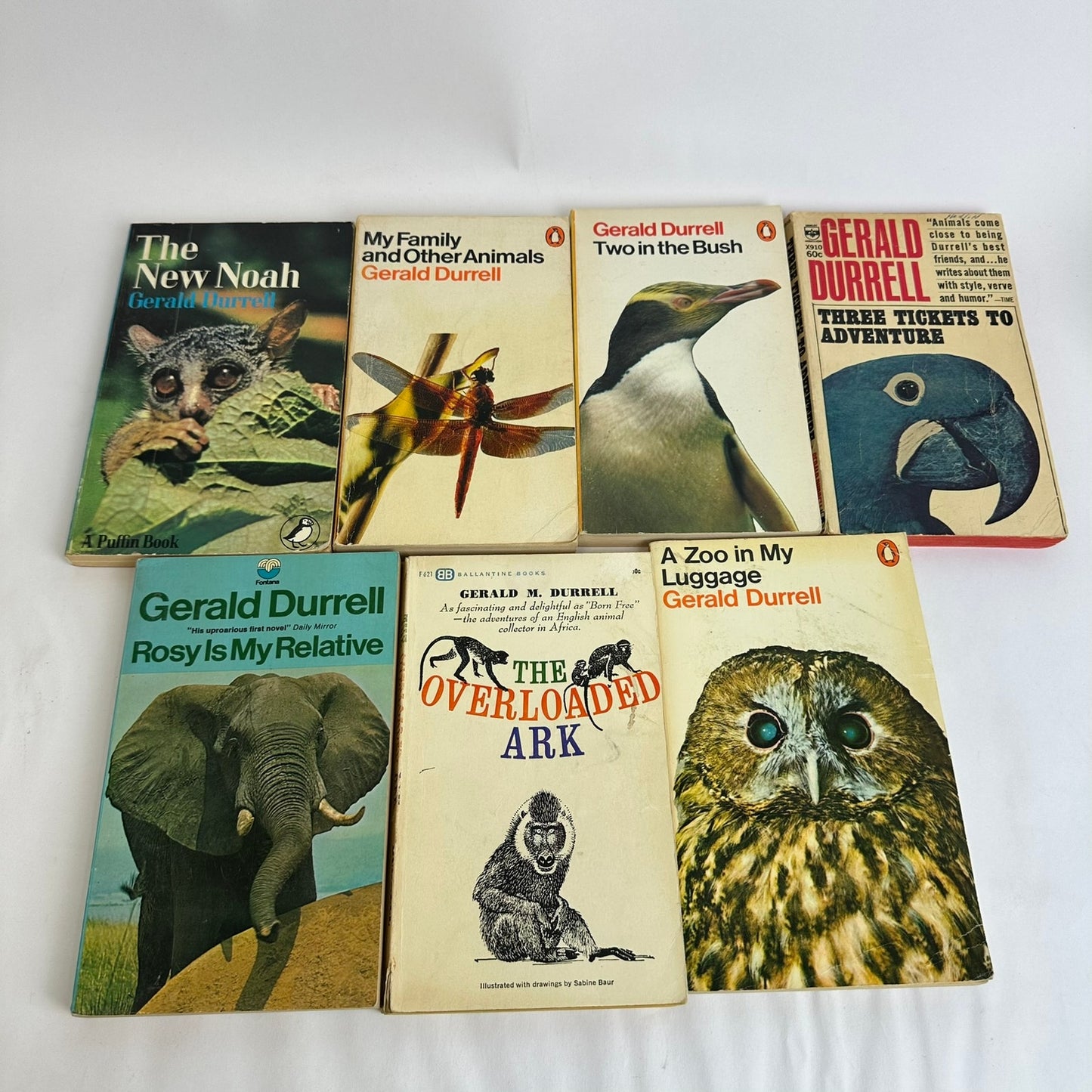 Gerald Durrell Lawrence Durrell Lot of 18 Animals Biography Nature Conservation