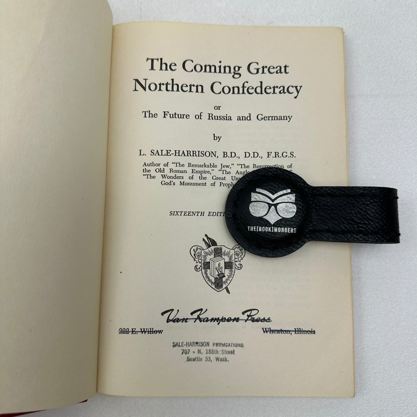 Coming Great Northern Confederacy Sale-Harrison 1948 16th Ed Prophecy