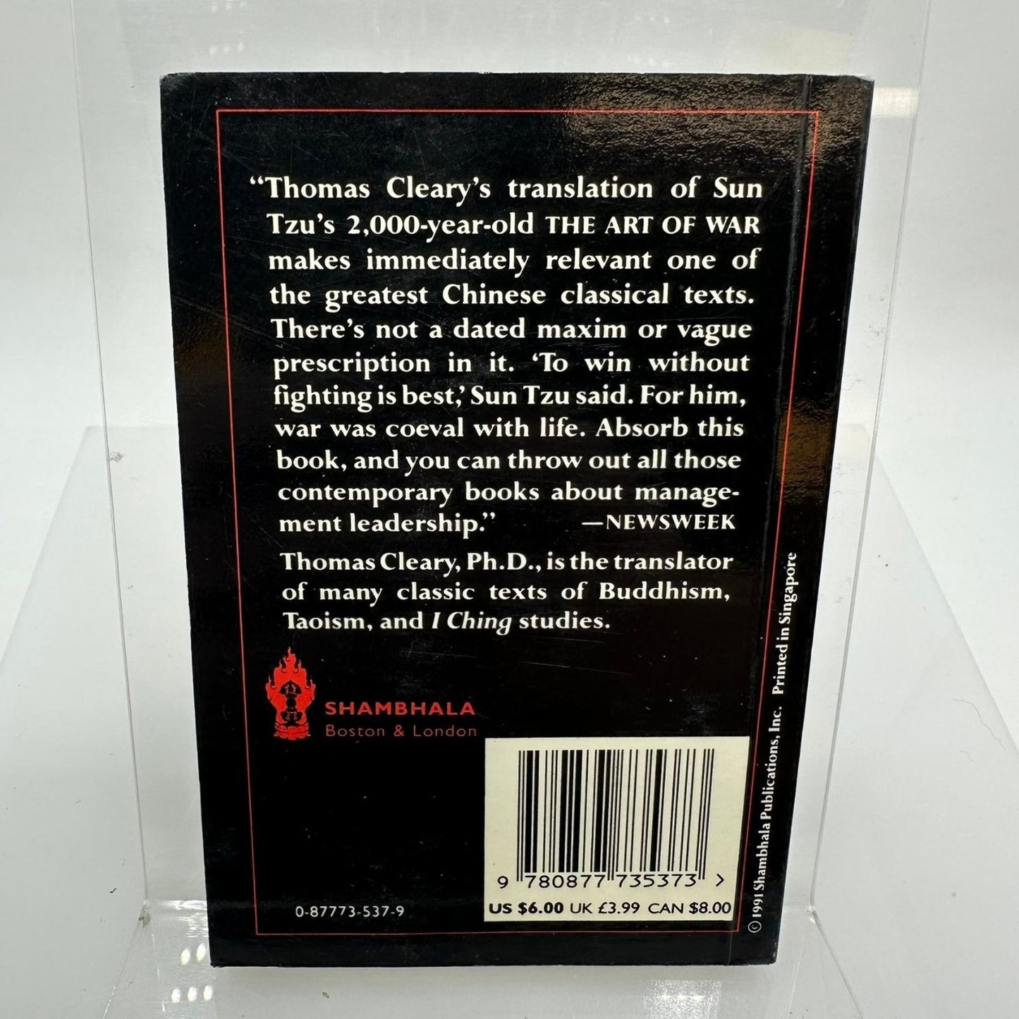 The Art of War Sun Tzu 1991 Shambhala Pocket Classics Strategy Philosophy