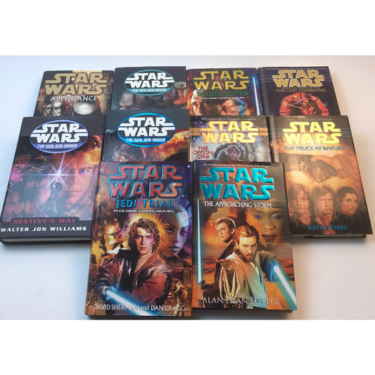Lot of 10 Star Wars Hardcover Young Adult Sci-Fi Novels Del Ray & Bantam Books