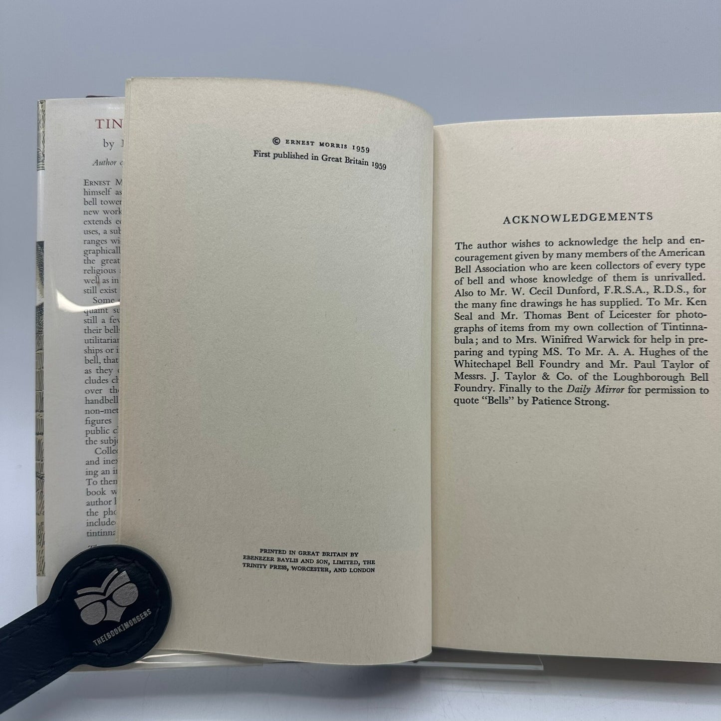 Tintinnabula Small Bells Ernest Morris 1st Edition History Tradition Photography