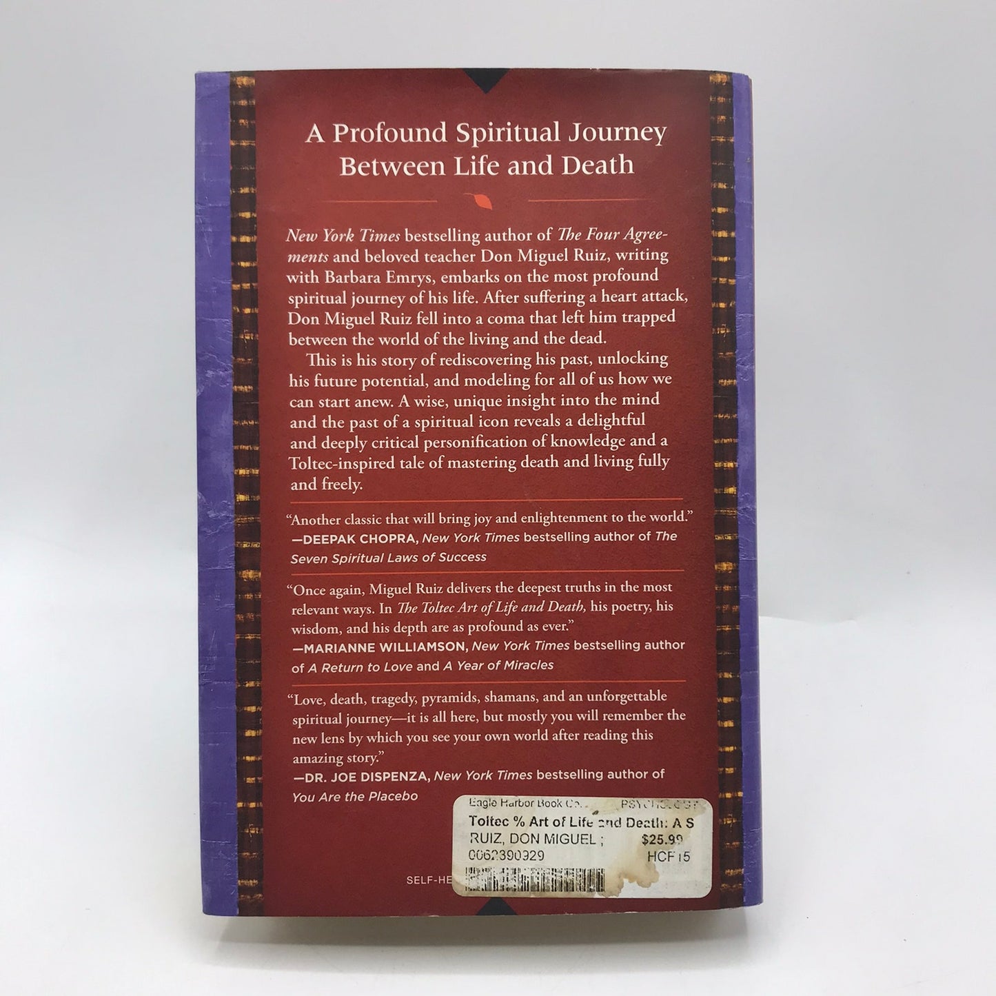 The Toltec Art of Life and Death Don Miguel Ruiz Barbara Emrys SIGNED Philosophy