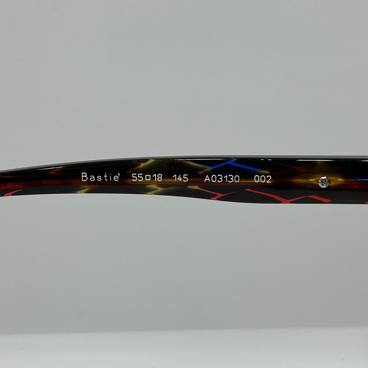 Alain Mikli Bastie' A03130 002 Black Rhombus Havana Red Blue Mens 55-18-145