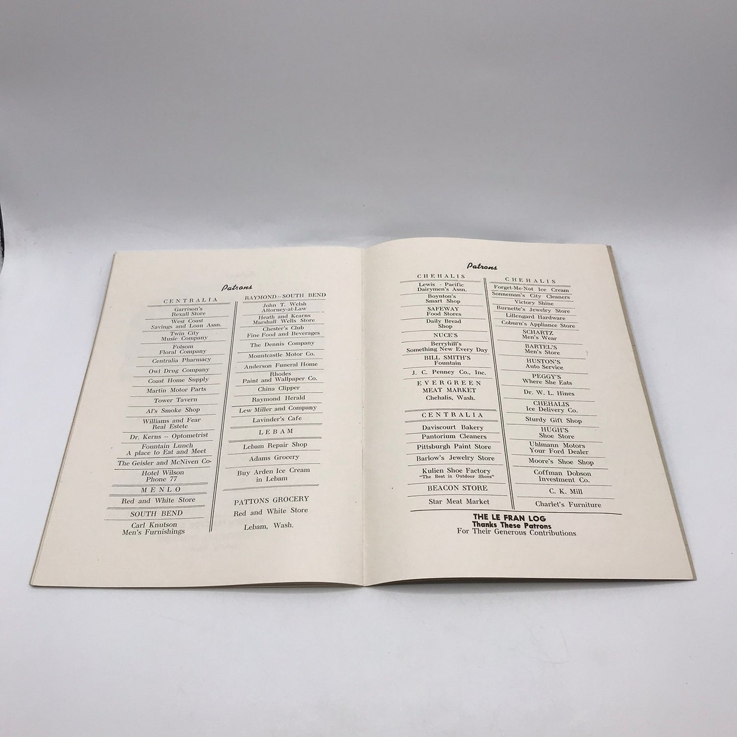 Le Fran Log 1946 Lebam High School Yearbook Washington Photography Memorabilia