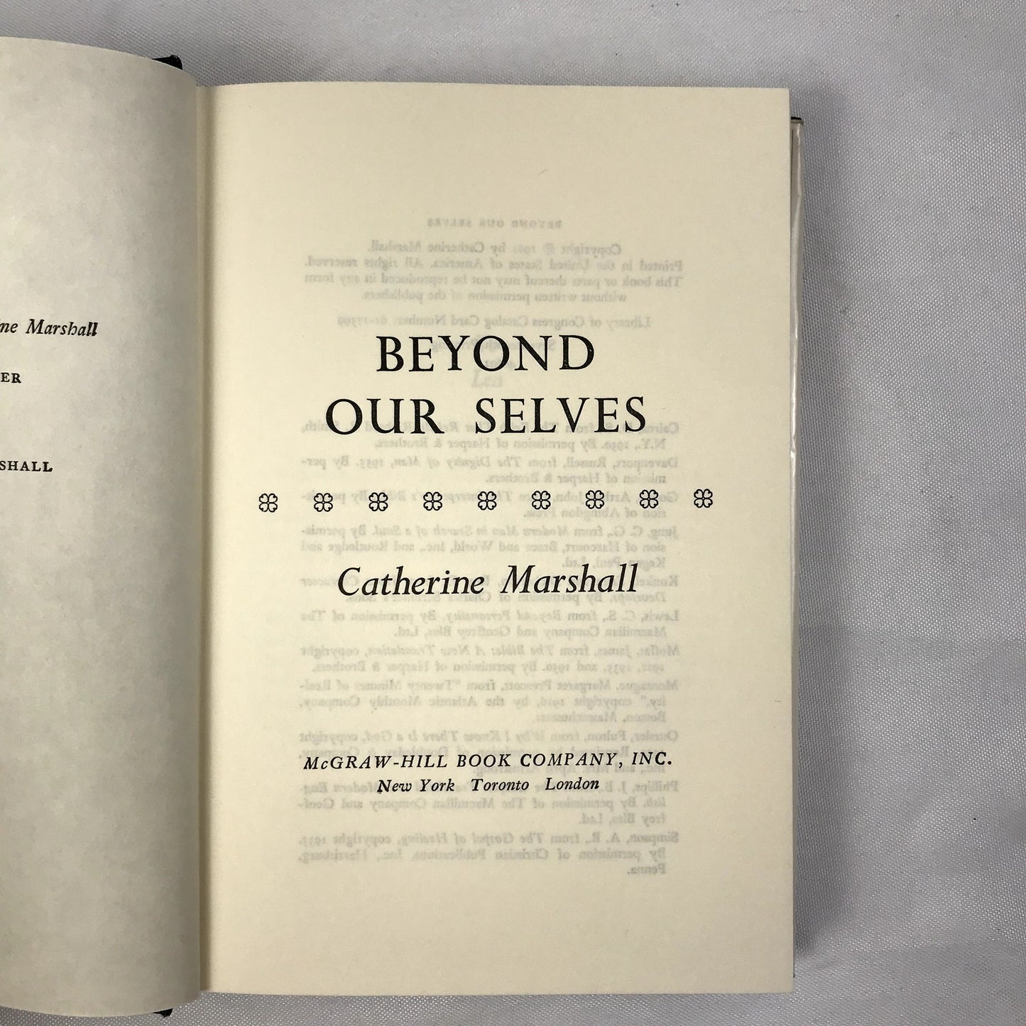 Beyond Our Selves Hardcover Book by Catherine Marshall 1961 17th Printing