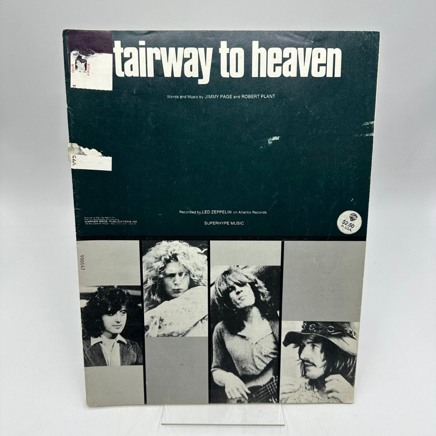Stairway to Heaven Sheet Music Jimmy Page Robert Plant 1973 Warner Bros.