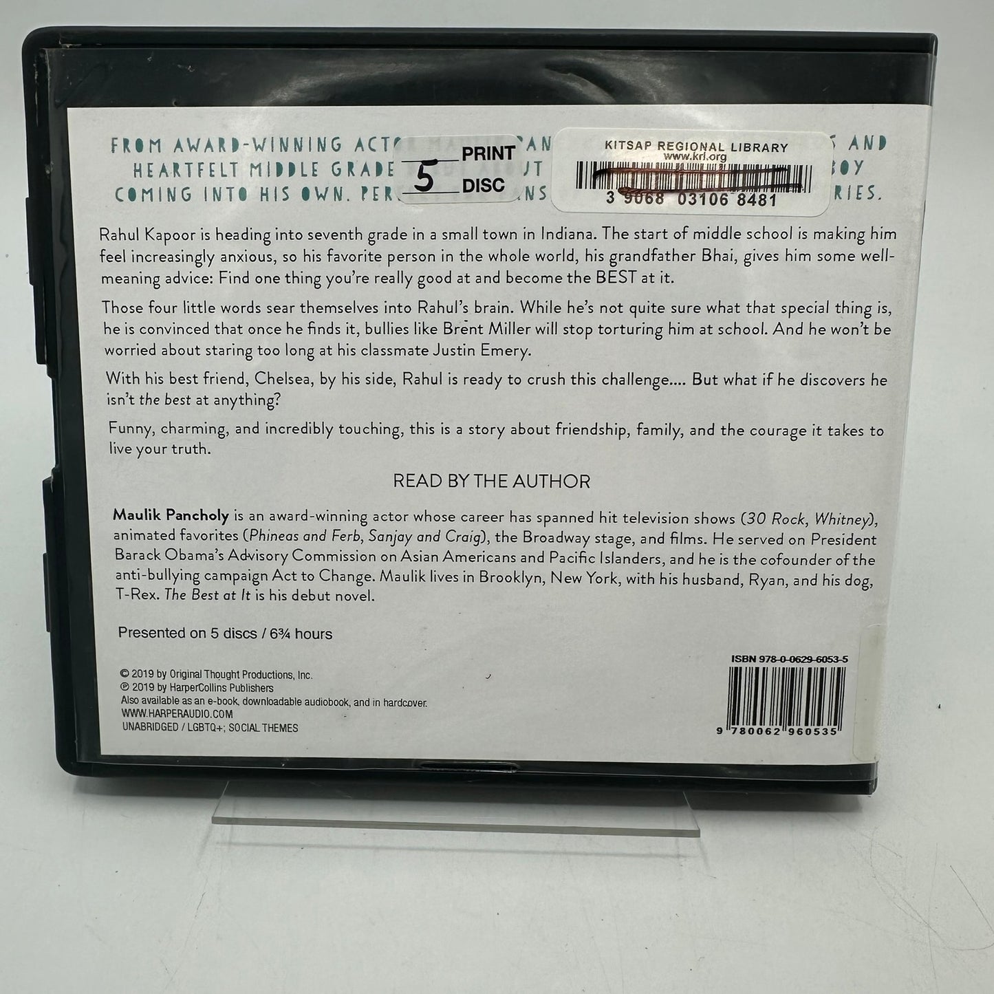 The Best At It Maulik Pancholy Audiobook CD Set Realistic Fiction Bildungsroman