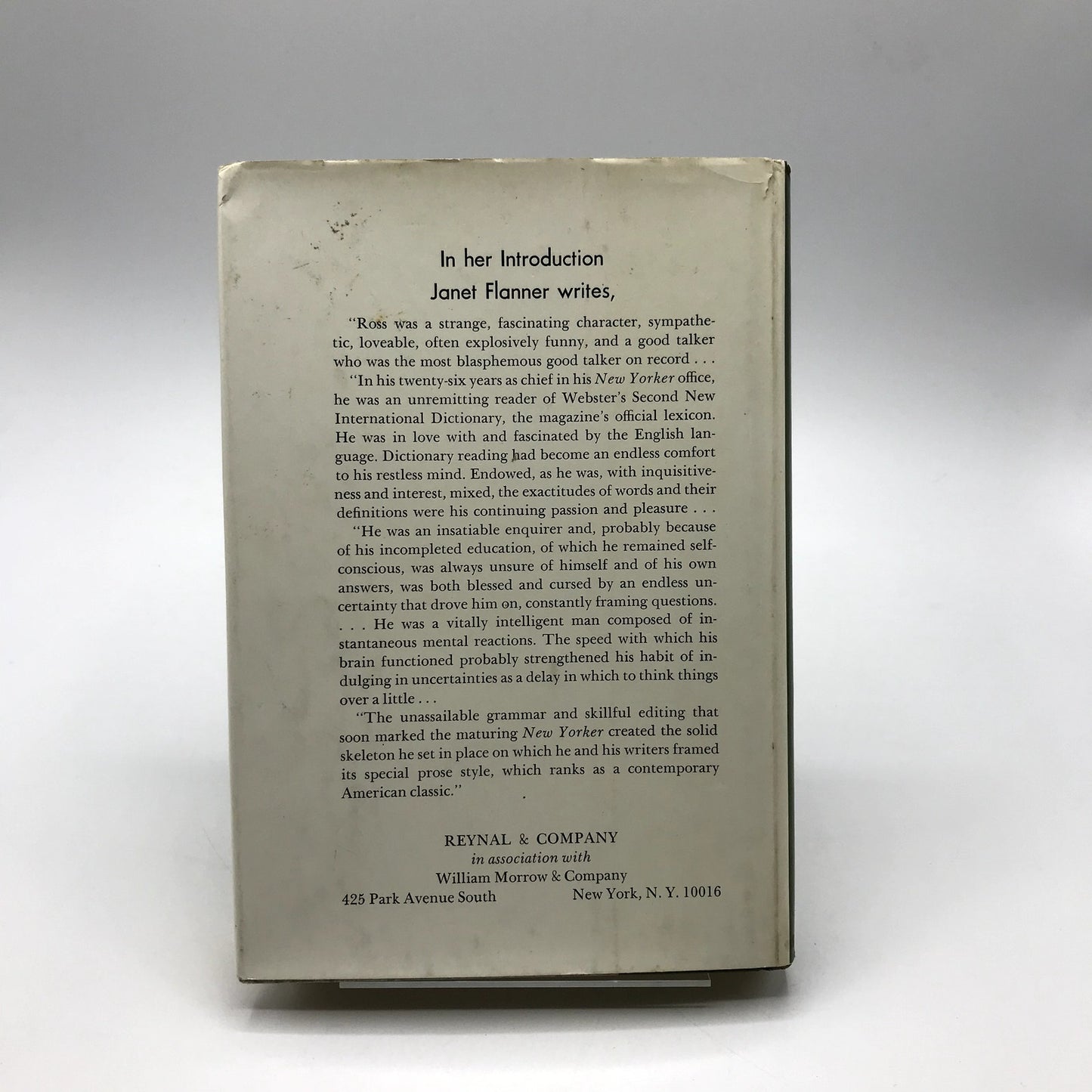 Ross, The New Yorker and Me Hardcover Book by Jane Grant First Edition 1968