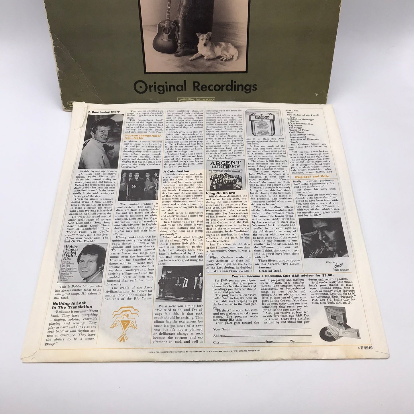 Dan Hicks and His Hot Licks Original Recordings Folk Country Rock LP Vinyl