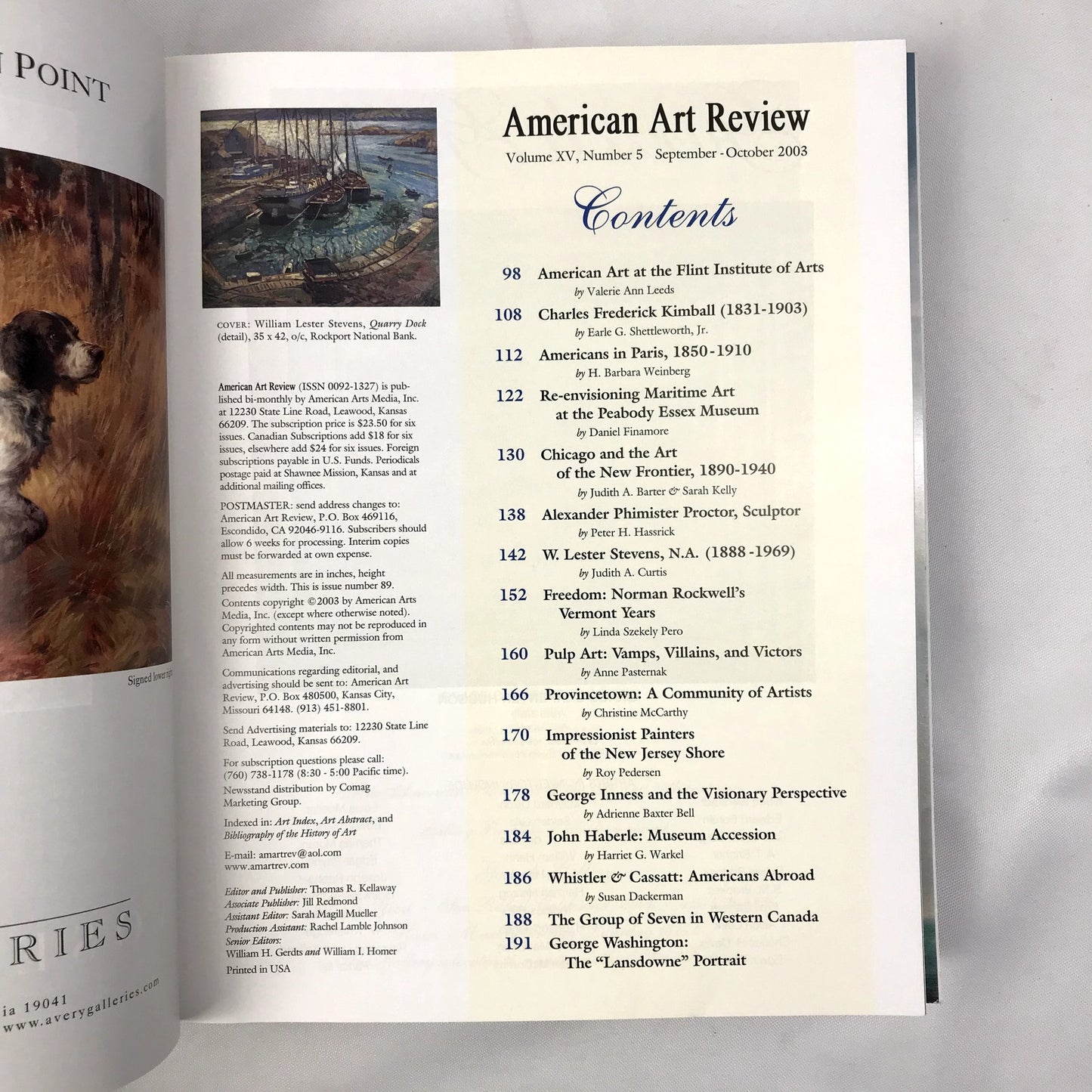 American Art Review Lot of 6 Illustrated Photographic Magazines 2003 Vol XV, 1-6