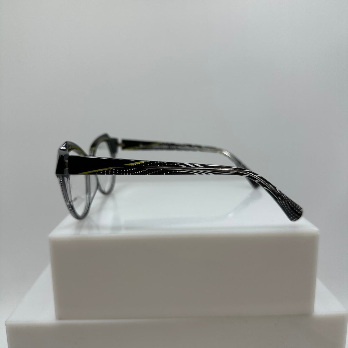 Alain Mikli A03153 002 Black Crystal Yellow Noir Womens Eyeglass Frame 53-16-140