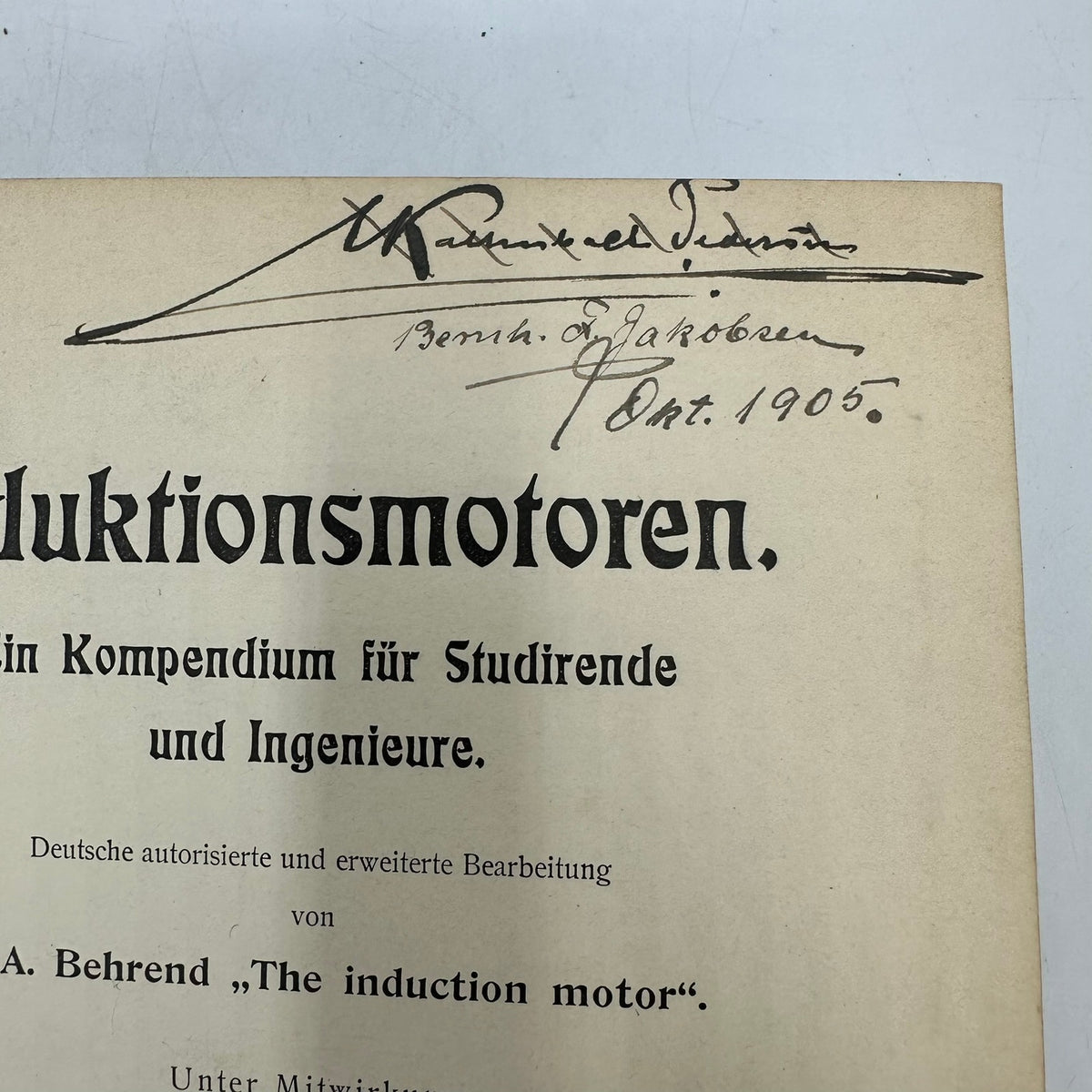 Induktionsmotoren Ein Kompendium Fur Studirende und Ingenieure Dr. Paul Berkitz