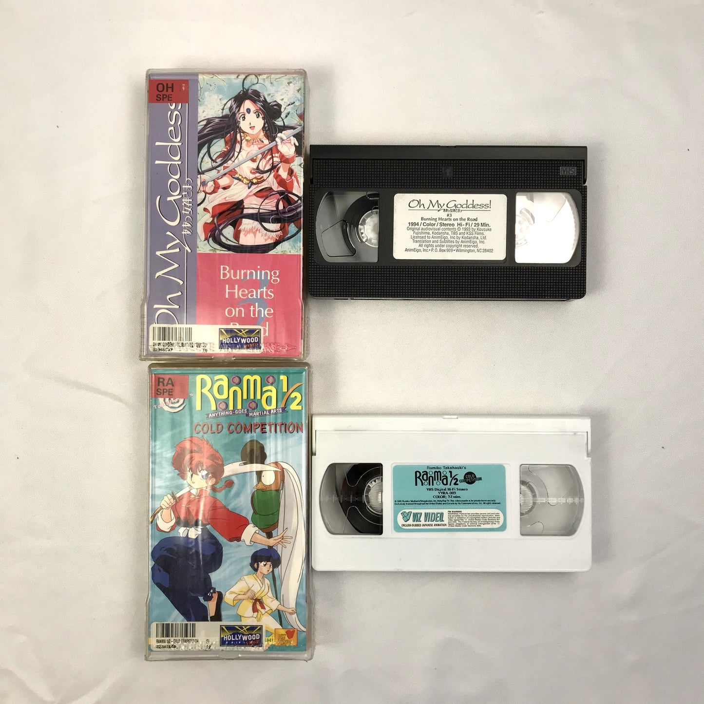 Ranma 1/2 Anything Goes Vol 5 & Oh My Goddess Episode 3 Lot of 2 Anime VHS Tapes