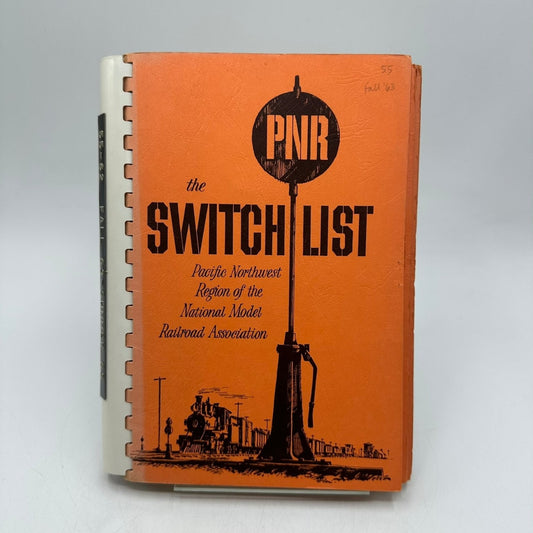The Switch List PNR National Model Railroad Assoc 1963-1965 Vintage Spiral Bound