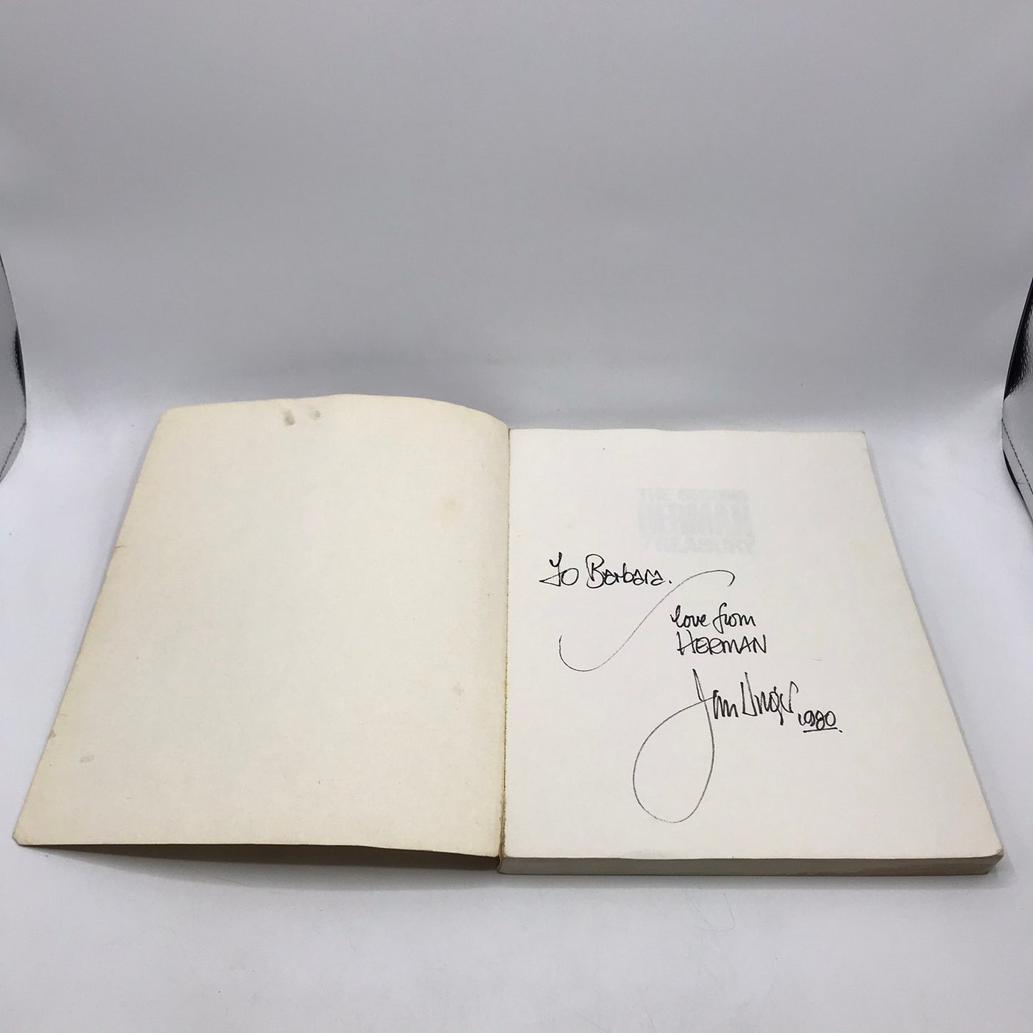 The Second Herman Treasury Jim Unger SIGNED Sunday Comics Humor Comedy Cartoons