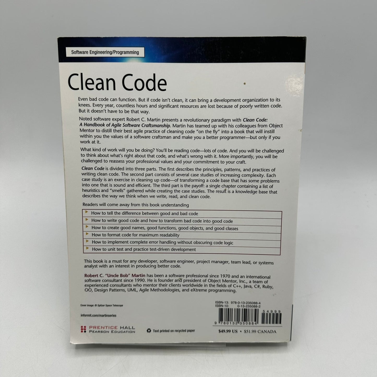 Clean Code Handbook of Agile Software Craftsmanship Robert C Martin Programming