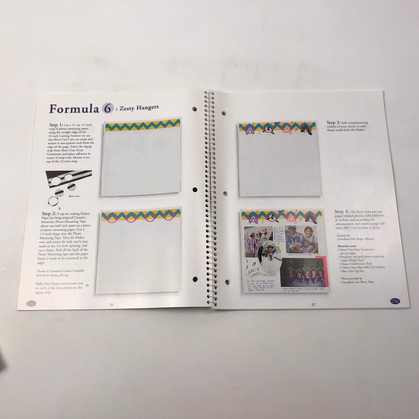 Creative Memories Collection Lot of 7 Fast Formulas Scrapbooking Layout Methods